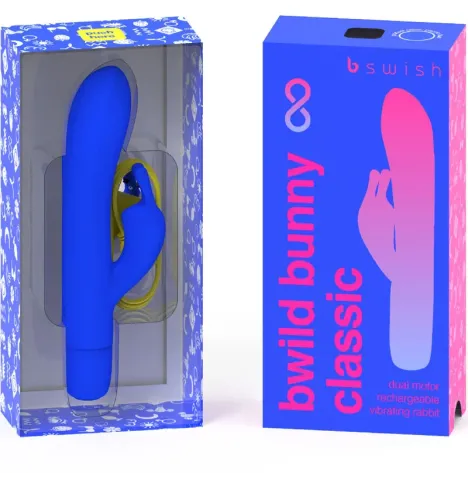 B SWISH - BWILD BUNNY INFINITE CLASSIC VIBRATORE RICARICABILE IN SILICONE BLU