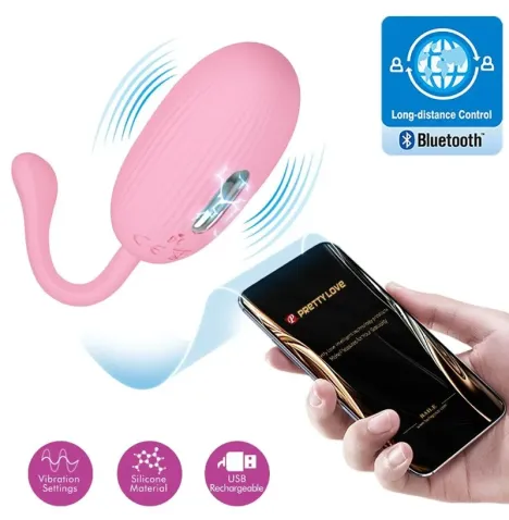 PRETTY LOVE - DOREEN PINK RECHARGEABLE VIBRATING EGG