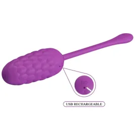 PRETTY LOVE - VIBRATING EGG WITH PURPLE RECHARGEABLE MARINE TEXTURE
