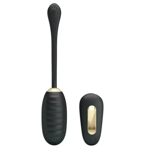 PRETTY LOVE - DOREEN OEUF VIBRANT RECHARGEABLE DE LUXE NOIR TÉLÉCOMMANDE