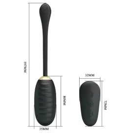 PRETTY LOVE - DOREEN LUXURY UOVO VIBRANTE RICARICABILE NERO TELECOMANDO