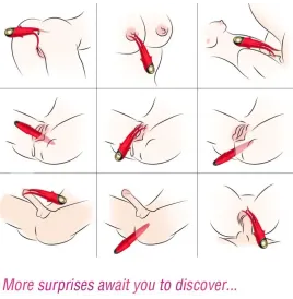 ARMONY - SHADOW VIBRATOR DOUBLE-HEAD TEASING RED