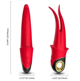 ARMONY - VIBRATEUR SHADOW DOUBLE TÊTE TEASING ROUGE