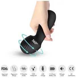 ARMONY - MASSAGGIATORE E VIBRATORE DAZZLE PICCOLO NERO