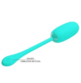 PRETTY LOVE - JULIUS WATERPROOF-RECHARGEABLE VIBRATING EGG AQUA GREEN