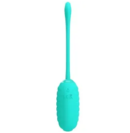PRETTY LOVE - KIRK RECHARGEABLE VIBRATING EGG AQUA GREEN