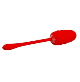 PRETTY LOVE - VIBRATING EGG WITH RED RECHARGEABLE MARINE TEXTURE