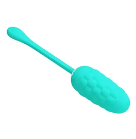 PRETTY LOVE - UOVO VIBRANTE CON TEXTURE MARINA RICARICABILE VERDE ACQUA