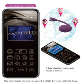 PRETTY LOVE - TÉLÉCOMMANDE CATALINA VIBRATOR APP VIOLET