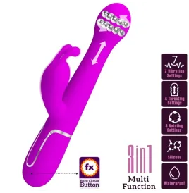 PRETTY LOVE - VIBRATEUR DEJON RABBIT 3 EN 1 MULTIFONCTION VIOLET