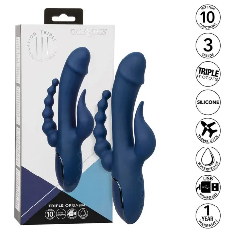CALEXOTICS - VIBRATOR DREIFACH-ORGASMUS BLAU