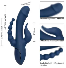 CALEXOTICS - VIBRADOR TRIPLE ORGASM AZUL