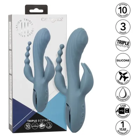 CALEXOTICS - VIBRATOR TRIPLE ECSTASY GRAU