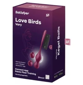 SATISFYER - LOVE BIRDS VARY BALLES VIBRANTES APPLICATION GRATUITE VIN ROUGE