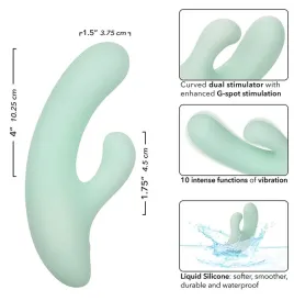 CALEXOTICS - PACIFICA FIJI VIBRATORE E STIMOLATORE PUNTO G 10 VIBRAZIONI AQUA