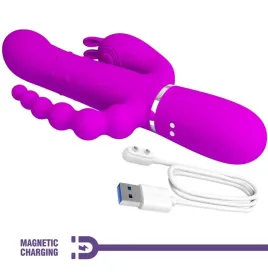 PRETTY LOVE - CAMMY TRIPLE VIBRATOR MULTIFUNKTION 4 IN 1 ROSA