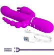 PRETTY LOVE - CAMMY TRIPLE VIBRATEUR MULTIFONCTION 4 EN 1 ROSE PRETTY LOVE - CAMMY TRIPLE VIBRATEUR MULTIFONCTION 4 EN 1 ROSE