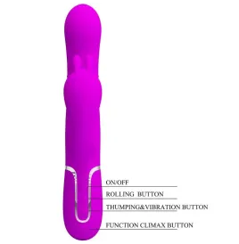 PRETTY LOVE - CAMMY TRIPLE VIBRATOR MULTIFUNCTION 4 IN 1 PINK