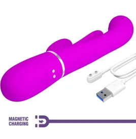 PRETTY LOVE - SHANIA TRIPLE RABBIT VIBRATOR MULTIFUNCTION PINK