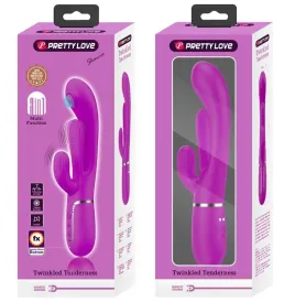 PRETTY LOVE - SHANIA TRIPLE RABBIT VIBRATOR MULTIFUNKTIONS-ROSA