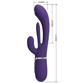 PRETTY LOVE - SHANIA TRIPLE RABBIT VIBRATOR MULTIFUNCTION PURPLE