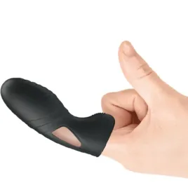 PRETTY LOVE - ALAN SILICONE FINGER VIBRATOR BLACK