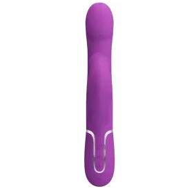 PRETTY LOVE - VIBRATORE E STIMOLATORE MULTIFUNZIONE 4 IN 1 VIOLA