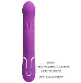 PRETTY LOVE - COALE 4 IN 1 MULTIFUNKTIONS-RABBIT-VIBRATOR LILA