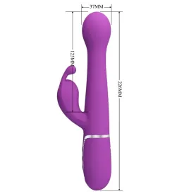 PRETTY LOVE - VIBRATEUR LAPIN MULTIFONCTION 3 EN 1 DEJON VIOLET