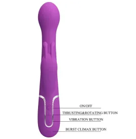 PRETTY LOVE - DEJON 3 IN 1 MULTIFUNKTIONS-RABBIT-VIBRATOR LILA