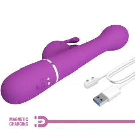 PRETTY LOVE - DEJON VIBRADOR RABBIT MULTIFUNCIÓN 3 EN 1 MORADO