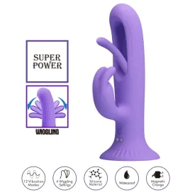 PRETTY LOVE - VIBRATORE CONIGLIO KILLMOULIS 12 MODALITÀ DI VIBRAZIONE VIOLA