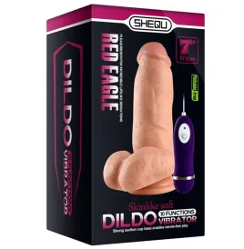 SHEQU - DILDO VIBRATEUR RED EAGLE AVEC TÉLÉCOMMANDE 17 CM