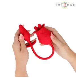 INTENSE - MELANIE DOUBLE CLITORIS STIMULATOR WITH ZIGZAG TONGUE