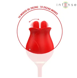 INTENSE - MELANIE DOUBLE CLITORIS STIMULATOR WITH ZIGZAG TONGUE