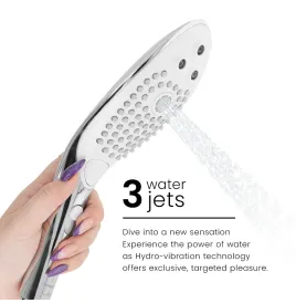 WOMANIZER - POMMEAU DE DOUCHE STIMULANT CLITORIAL WAVE CHROME