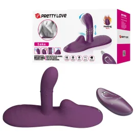 PRETTY LOVE - LUKA SIT-DOWN VIBRATOR WITH HEAT EFFECT AND REMOTE CONTROL