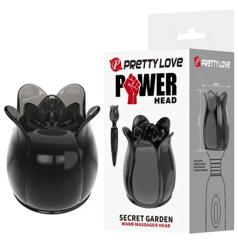 PRETTY LOVE - SECRET GARDEN SCHWARZER MASSAGEKOPF