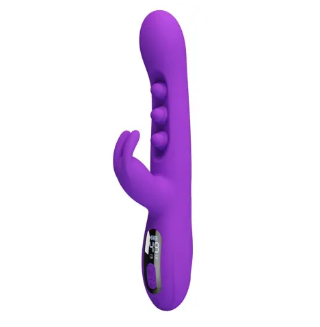 PRETTY LOVE - VIBRATORE A CONIGLIO SABIEN CON STIMOLAZIONE A PERCUSSIONE E LED VIOLA
