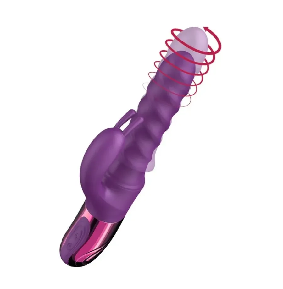 SHE.E.O - VIBRATORE A SPIRALE CON CONIGLIO VIOLA