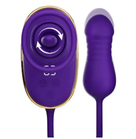 SHE.E.O - CLITORAL SUCTION TOOL WITH LICKING EFFECT AND PURPLE ANAL STIMULATOR