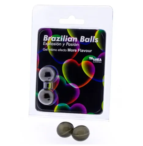 TALOKA - 2 BOULES BRÉSILIENNES PLUS DEFFET DE SAVEUR GEL EXCITANT