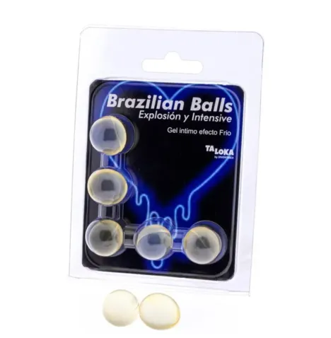 TALOKA - 5 BRAZILIAN BALLS COLD and VIBRATION EFFECT EXCITING GEL