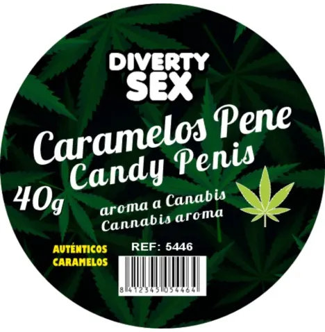 DIABLO GOLOSO - 20 CARAMELLE PER PENE AROMA CANNABIS