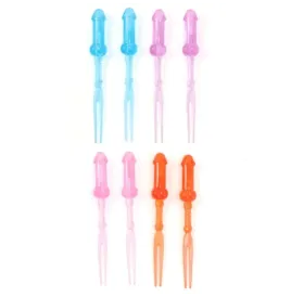 DIABLO PICANTE - BROCHETTES DE PÉNIS COLORÉES 8 UNITÉS