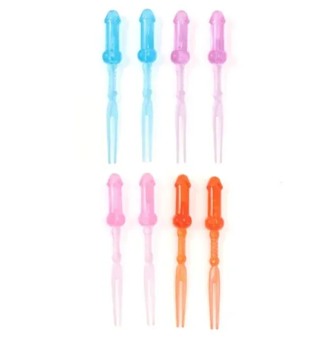 DIABLO PICANTE - SPIEDINI DI PENE COLORATI 8 UNITÀ
