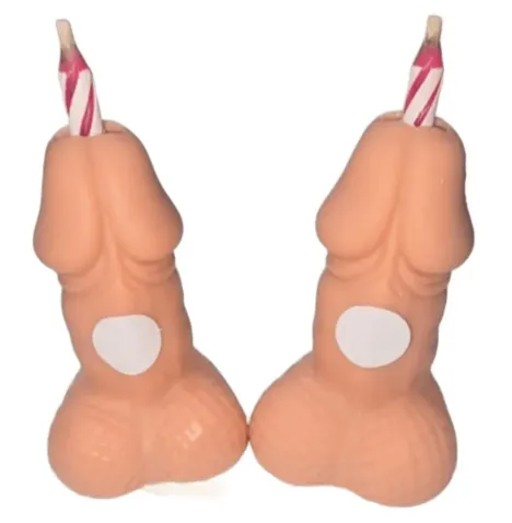 DIABLO PICANTE - PENIS BIRTHDAY NUMBER CANDLES LIGHT TONE 2 UNITS