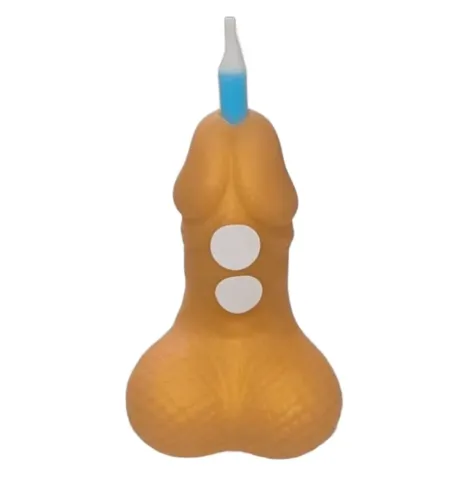 DIABLO PICANTE - PENIS BIRTHDAY NUMBER CANDLE GOLDEN