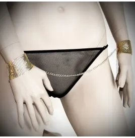 BIJOUX INDISCRETS - DÃSIR MÃTALLIQUE MANETTE IN RETE DI METALLO DORATO