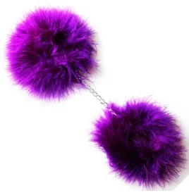 SECRETPLAY - PURPLE MARABOU HANDCUFFS